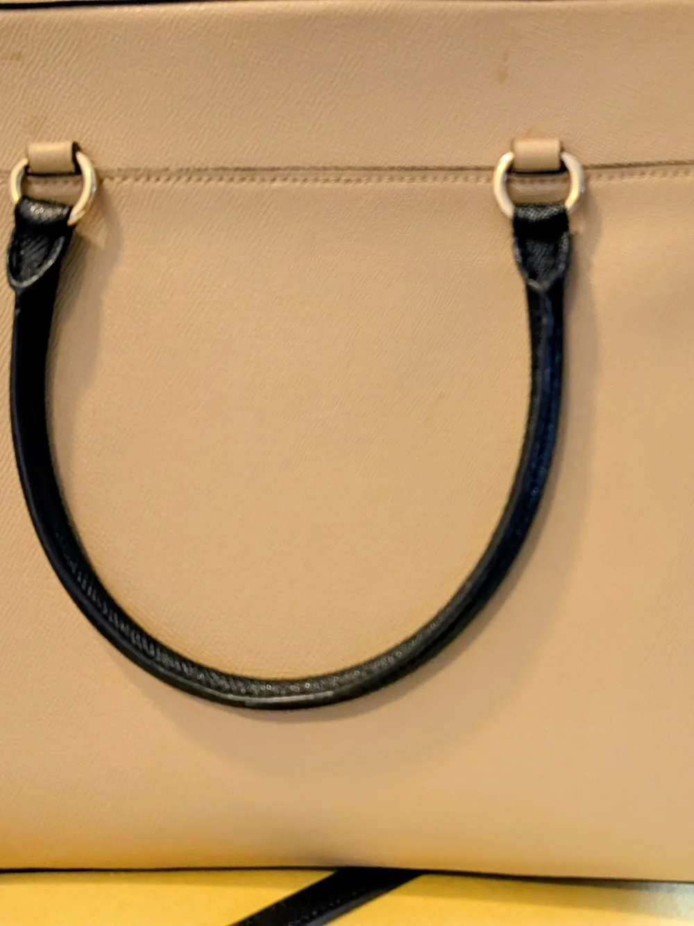 VGUC COACH Tan Laptop/Tote Bag with Black Handles